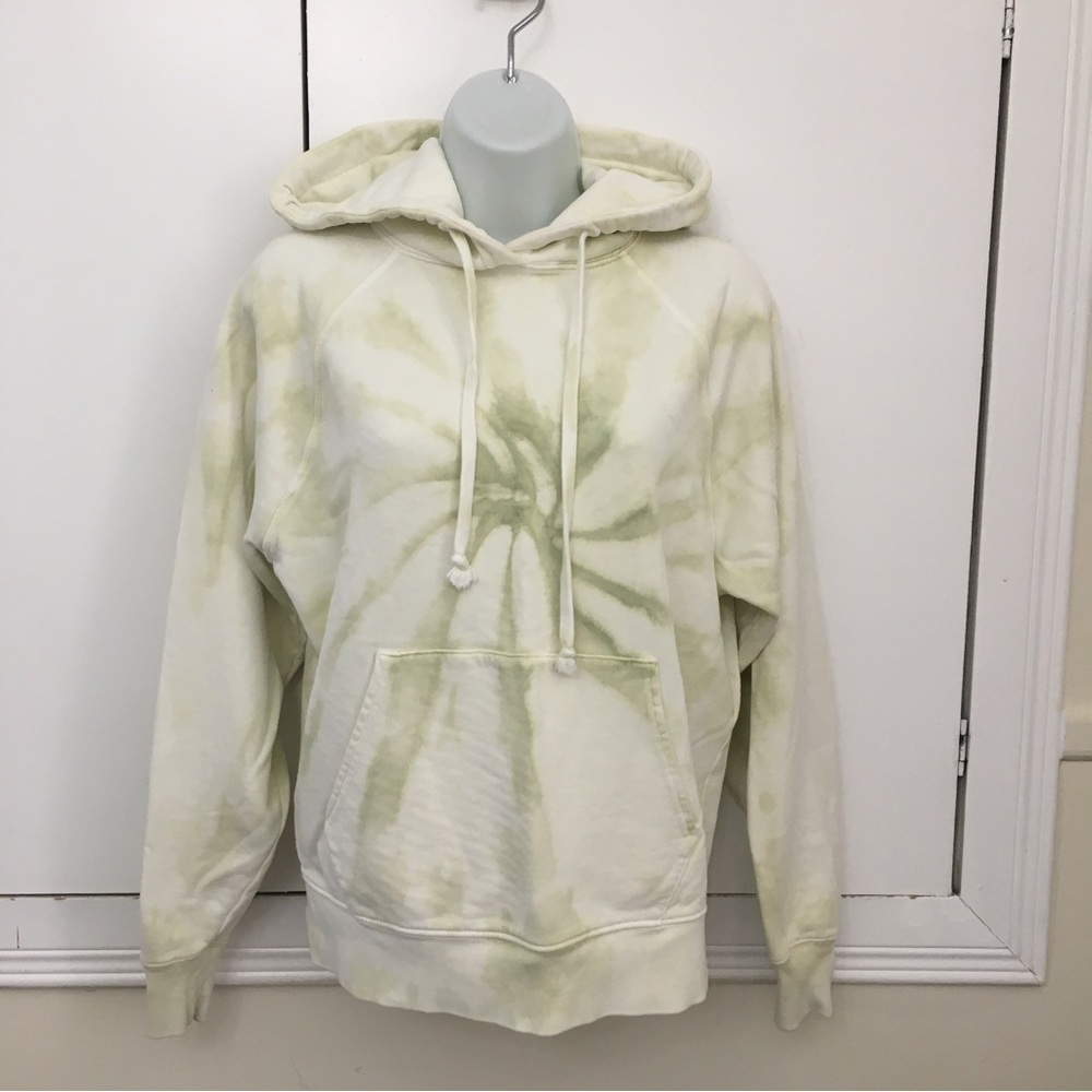 Reformation Jeans Green Tie Dye Pullover Hoodie - Picture 3 of 8